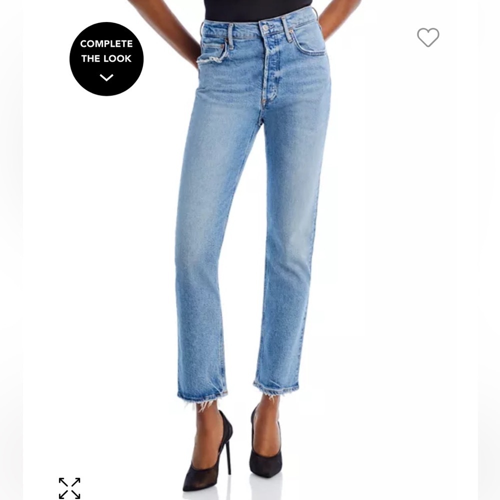 Agolde Riley Crop Jeans in Cove, 27 Worn Once!